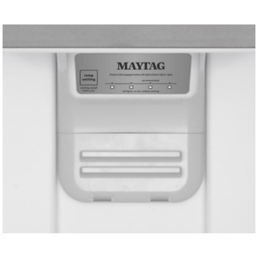 Maytag 18 pi³ Réfrigérateur à congélateur supérieur – Modèle MRT118FFFZ - Acier inoxydable résistant aux traces de doigts - Neuf/Boîte ouverte