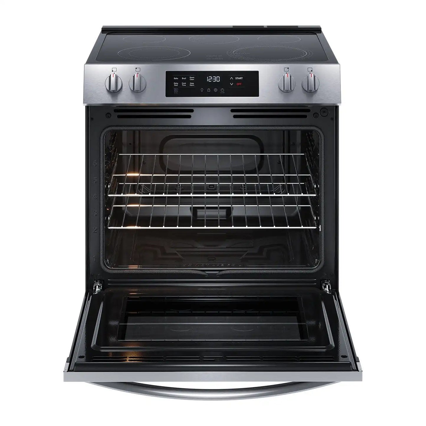Frigidaire FCFE306CAS – 30-inch Freestanding Electric Range, EvenTemp Convection, Stainless Steel - New/Open Box