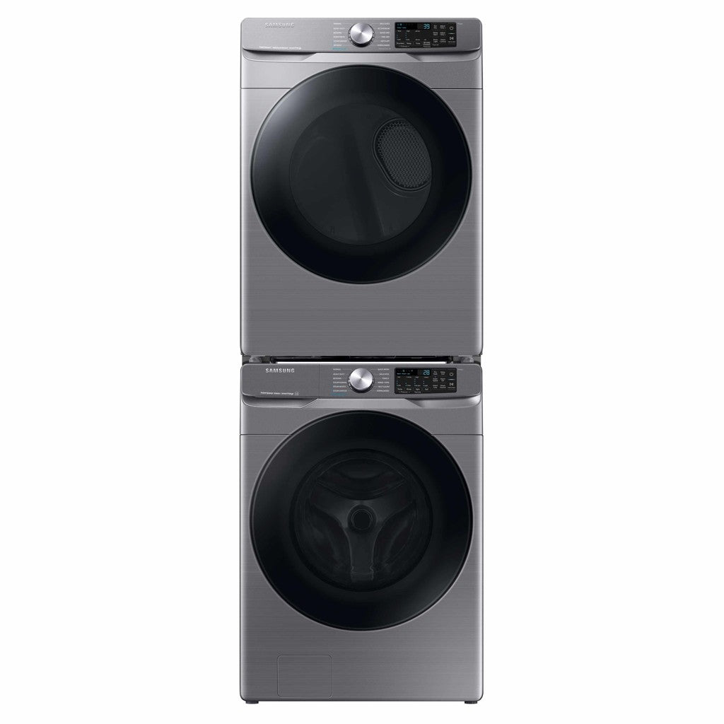 Ensemble laveuse à chargement frontal et sécheuse électrique Samsung – WF45B6300AP & DVE45B6300P (Finition Platinum) - Neuf/Boîte ouverte