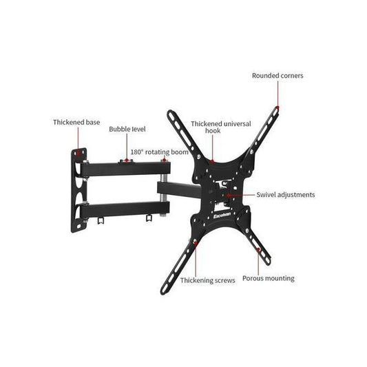 Heavy Duty TV Wall Mount - Full Motion 180° for 14" to 55" Screens