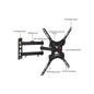 Heavy Duty TV Wall Mount - Full Motion 180° for 14" to 55" Screens