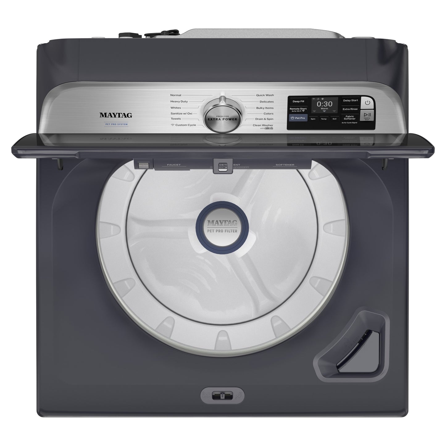 Maytag 6,0 pi³ Laveuse à chargement vertical Pet Pro – Modèle MTW7205RF - Midnight Steel - Neuf/Boîte ouverte