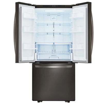 LG 21,8 pi³ Réfrigérateur à congélateur inférieur porte française – Modèle LRFNS2200D - Noir inoxydable - Neuf/Boîte ouverte