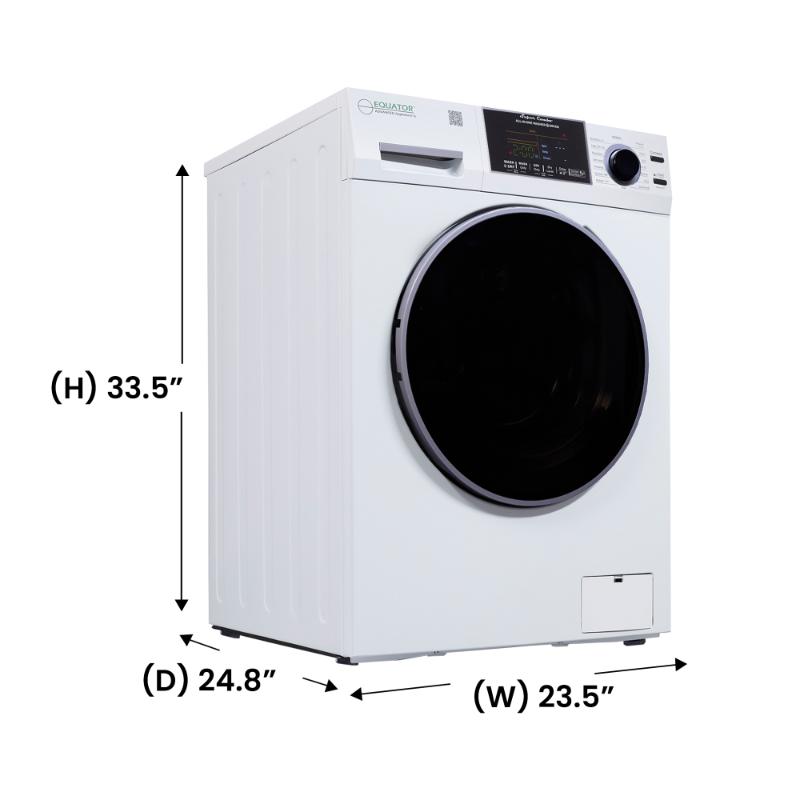 Equator EZ 5500 CV – Laveuse‑sècheuse combo 18 lb, 2‑en‑1 convertible vent/ventless - Neuf/Boîte ouverte