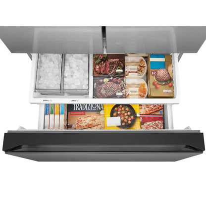 Midea 26,5 pi³ Réfrigérateur porte française profondeur comptoir 36 pouces – Modèle MRF27I4BST - Acier inoxydable - Neuf/Boîte ouverte