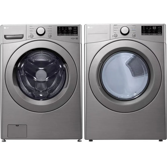 Ensemble laveuse à chargement frontal et sécheuse électrique LG – WM3400Cv & DLE3400V - Neuf/Boîte ouverte