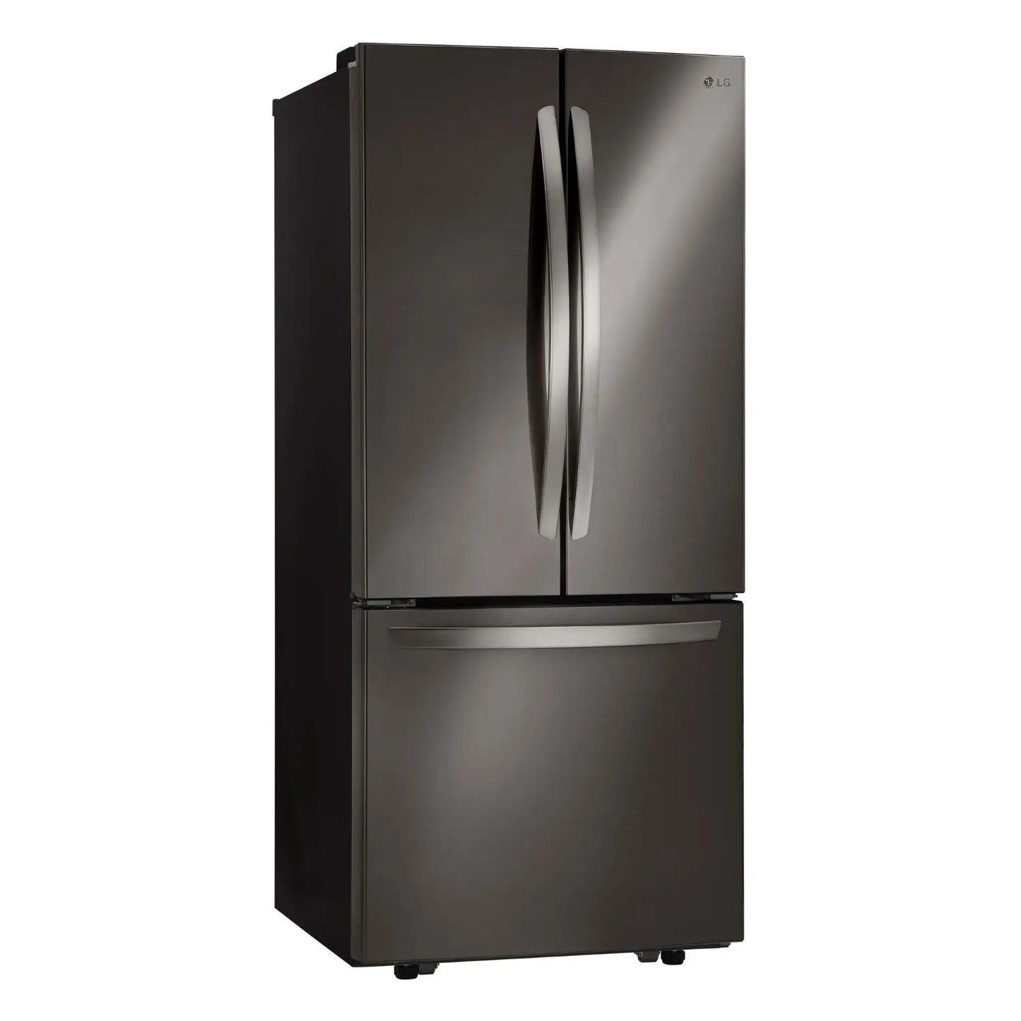 LG 21,8 pi³ Réfrigérateur à congélateur inférieur porte française – Modèle LRFNS2200D - Noir inoxydable - Neuf/Boîte ouverte