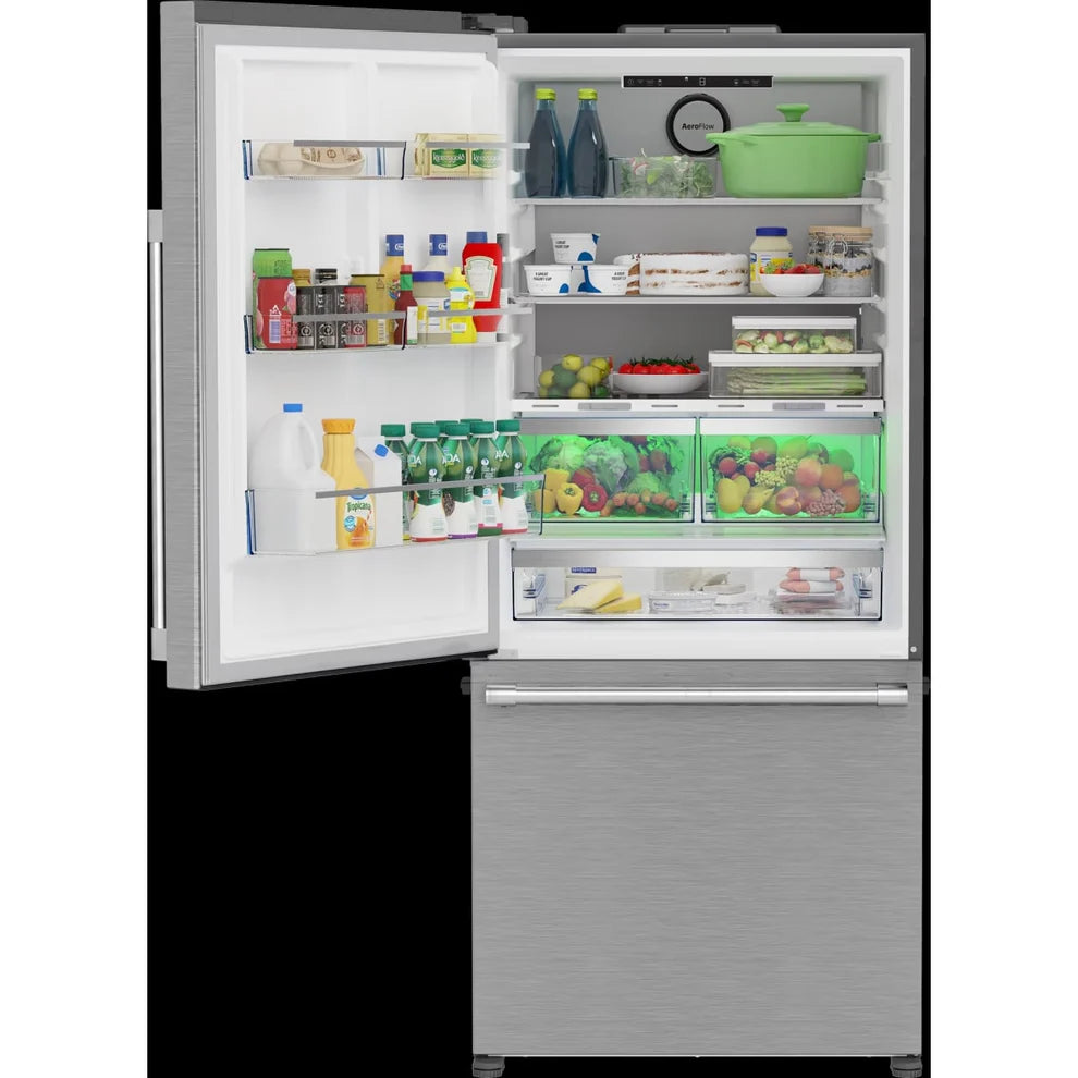 Beko 16.1 pi³ Réfrigérateur à congélateur inférieur – Modèle BFBD30216SSL - Neuf/Boîte ouverte
