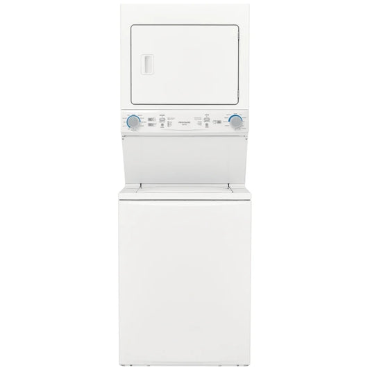 Frigidaire 4,5 / 5,6 pi³ Centre de lavage laveuse-sécheuse superposé 27 po – Modèle FLCE752CAW - Blanc - Neuf/Boîte ouverte