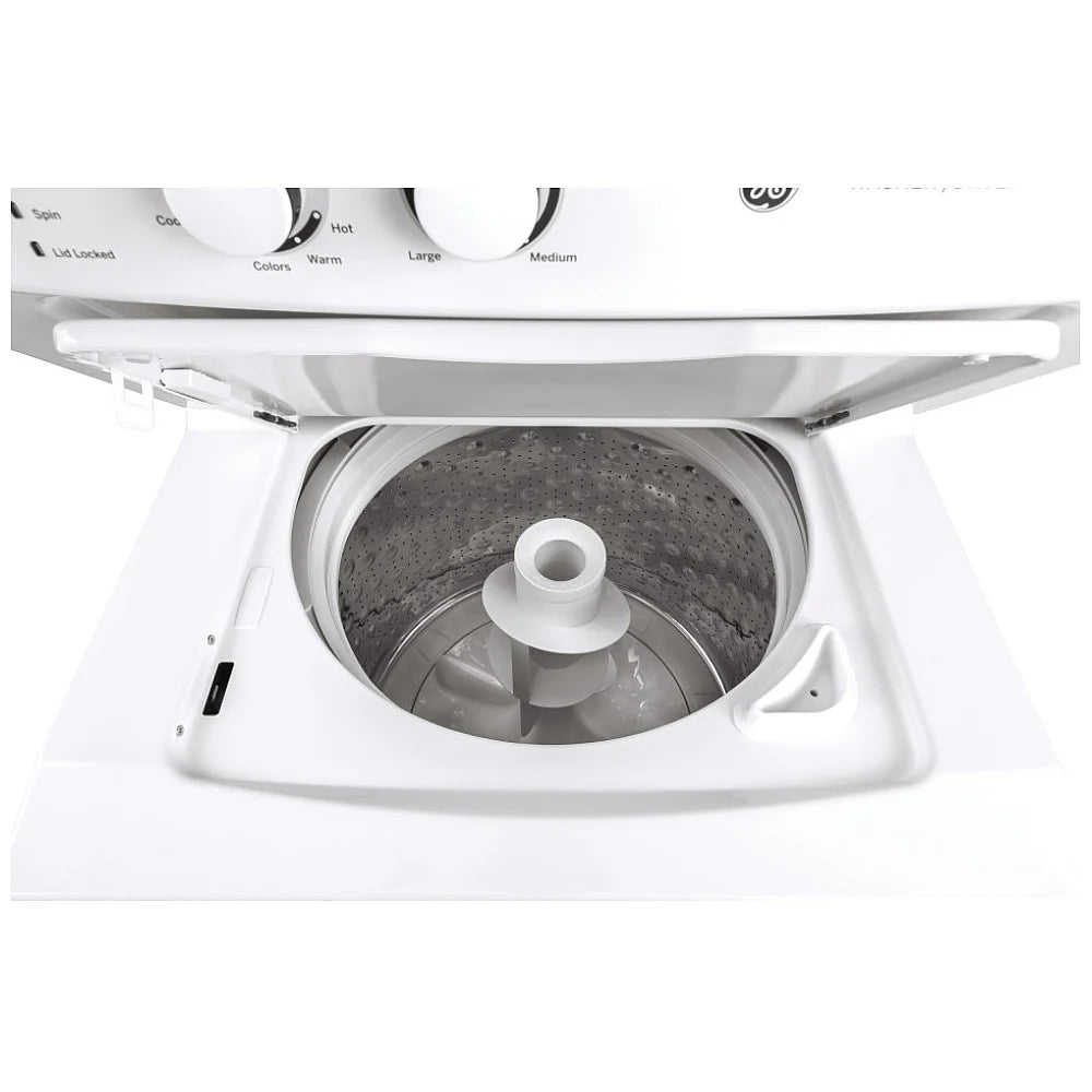 GE 4,4 / 5,9 pi³ Centre de lavage laveuse-sécheuse superposé 27 po – Modèle GUD27ESMMWW - Blanc - Neuf/Boîte ouverte