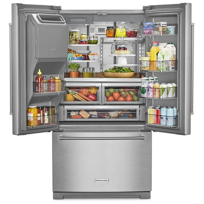 KitchenAid 26,8 pi³ Réfrigérateur à portes françaises – Modèle KRFF577KPS - Neuf/Boîte ouverte