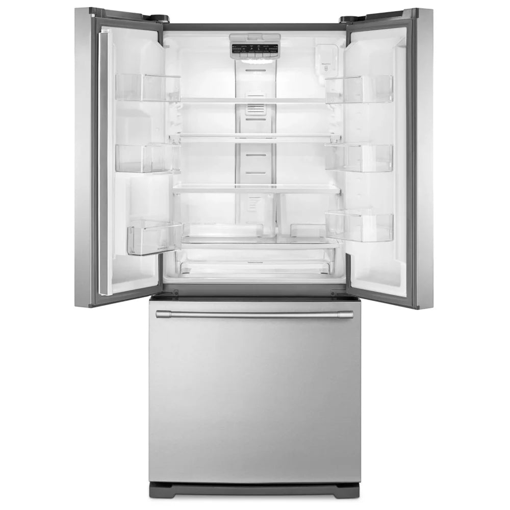 Maytag 19,6 pi³ Réfrigérateur porte française 30 pouces – Modèle MFB2055FRZ - Acier inoxydable résistant aux traces de doigts - Neuf/Boîte ouverte