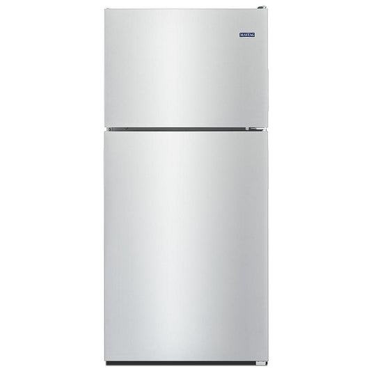 Maytag 18 pi³ Réfrigérateur à congélateur supérieur – Modèle MRT118FFFZ - Acier inoxydable résistant aux traces de doigts - Neuf/Boîte ouverte