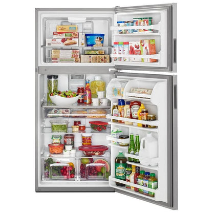 Maytag 18 pi³ Réfrigérateur à congélateur supérieur – Modèle MRT118FFFZ - Acier inoxydable résistant aux traces de doigts - Neuf/Boîte ouverte