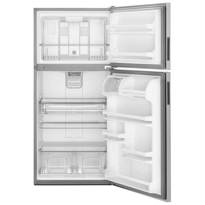 Maytag 18 pi³ Réfrigérateur à congélateur supérieur – Modèle MRT118FFFZ - Acier inoxydable résistant aux traces de doigts - Neuf/Boîte ouverte