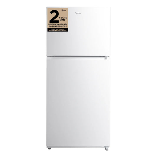Midea 14,2 pi³ Réfrigérateur à congélateur supérieur 28 pouces – Modèle MRT14B3AWW - Blanc - Neuf/Boîte ouverte