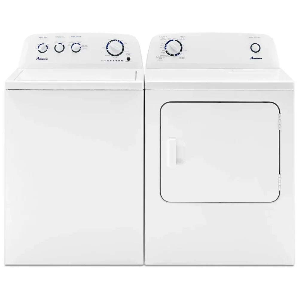 Amana Ensemble 4 électroménagers – Réfrigérateur ARTX2419SW, Cuisinière YAER6303MFW, Laveuse NTW4519SW et Sécheuse YNED4655EW - Blanc - Neuf/Boîte ouverte