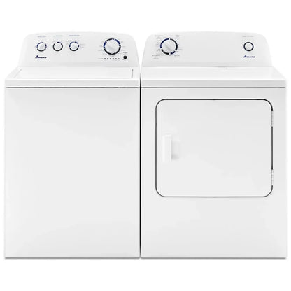 Amana Ensemble 4 électroménagers – Réfrigérateur ARTX2419SW, Cuisinière YAER6303MFW, Laveuse NTW4519SW et Sécheuse YNED4655EW - Blanc - Neuf/Boîte ouverte