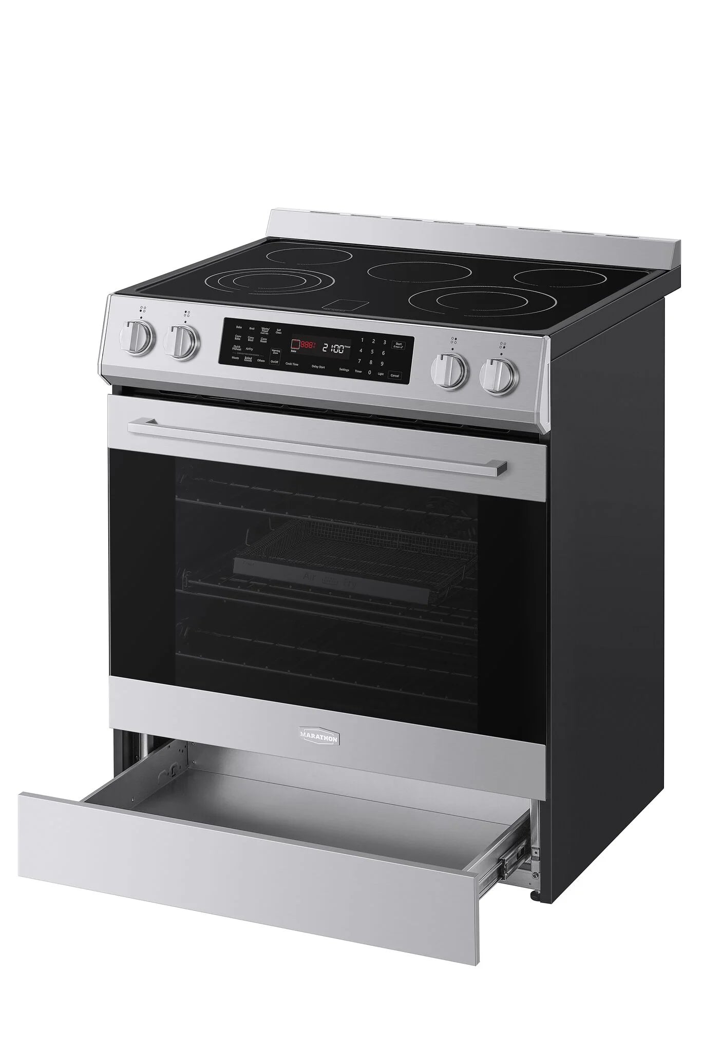 Marathon 30-inch Electric Convection Range with 5.0 cu. ft. Oven in Stainless Steel – Model MSCER3080SS