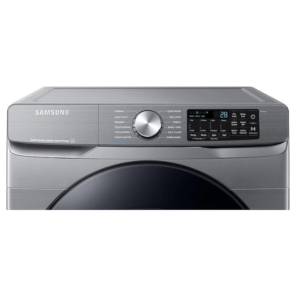 Ensemble laveuse à chargement frontal et sécheuse électrique Samsung – WF45B6300AP & DVE45B6300P (Finition Platinum) - Neuf/Boîte ouverte