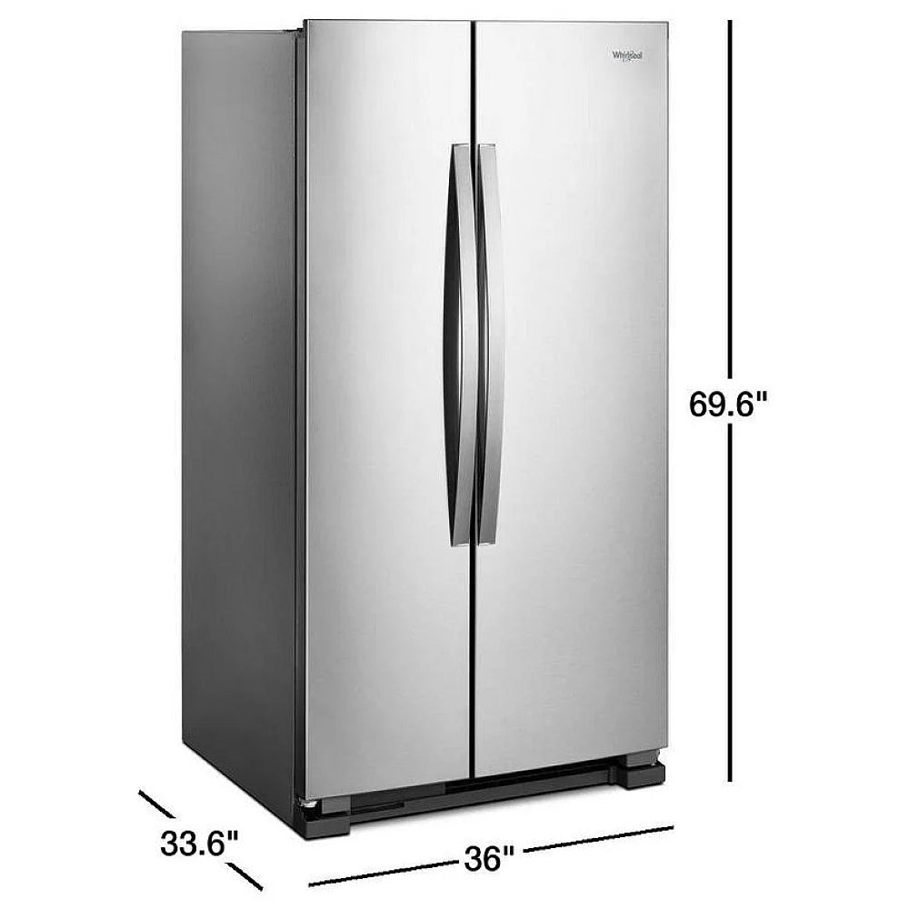 Whirlpool 25.1 cu. ft. Side-by-Side Refrigerator – Model WRS315SNHM – New/Open Box
