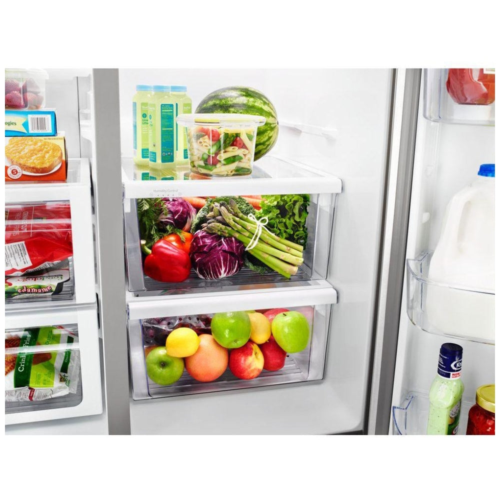 Whirlpool 20.6 cu. ft. Counter-Depth Side-by-Side Refrigerator – Model WRS571CIHZ – New/Open Box