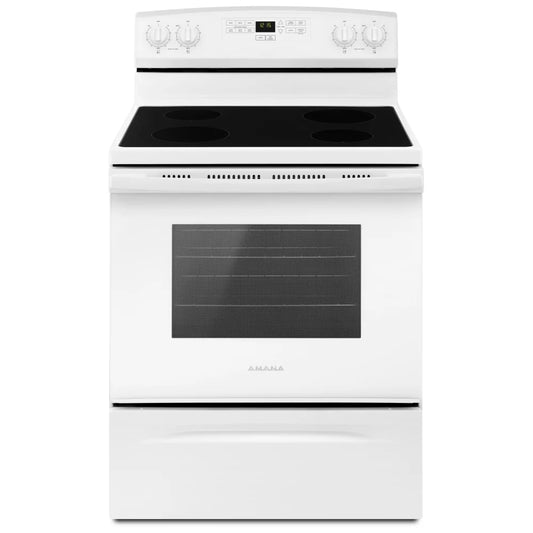 Amana 4,8 pi³ Cuisinière électrique 30 po – Modèle YAER6303MFW - Blanc - Neuf/Boîte ouverte