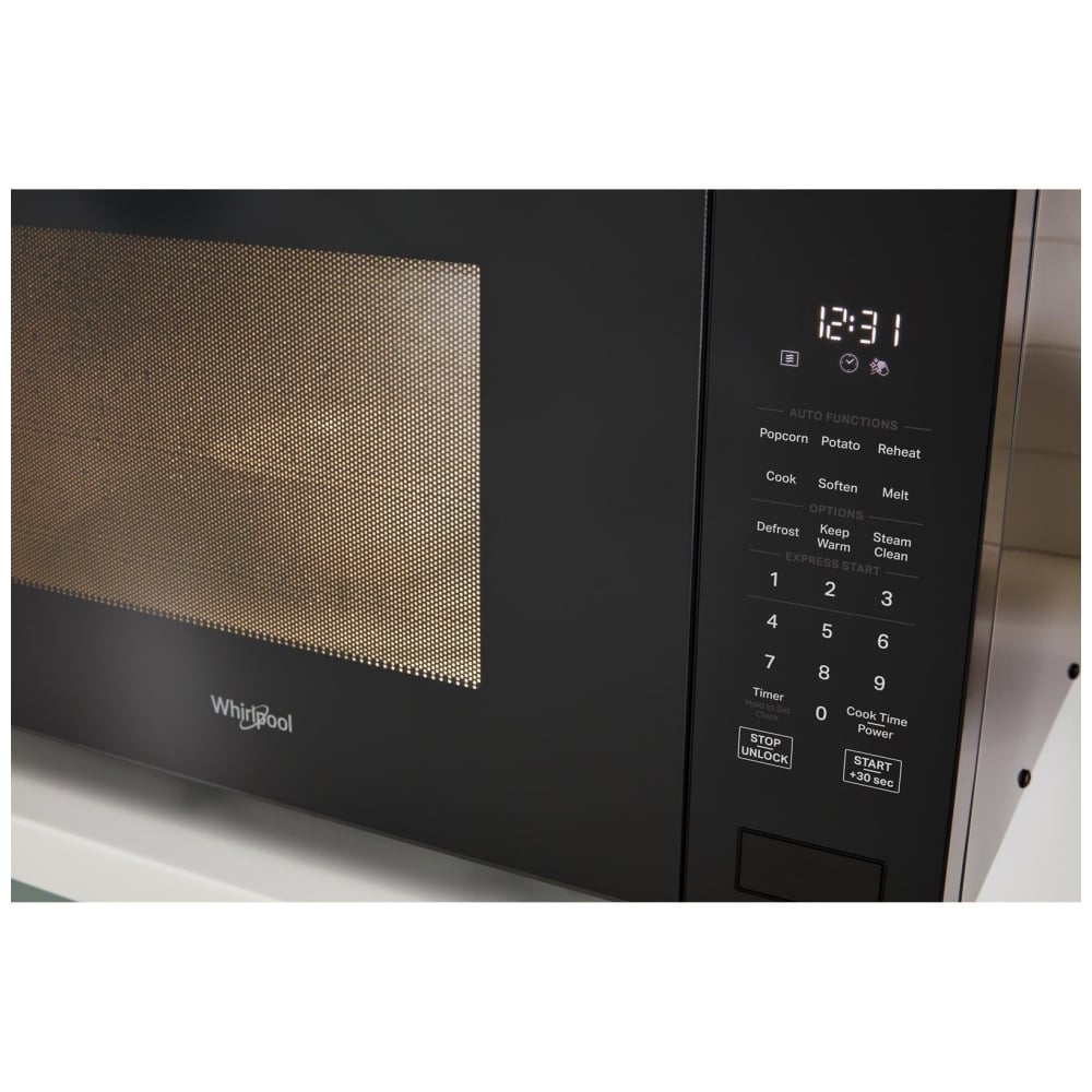 Whirlpool 1,6 pi³ Micro-ondes de comptoir 1100 watts – Modèle YWMCS7022SB - Noir - Neuf