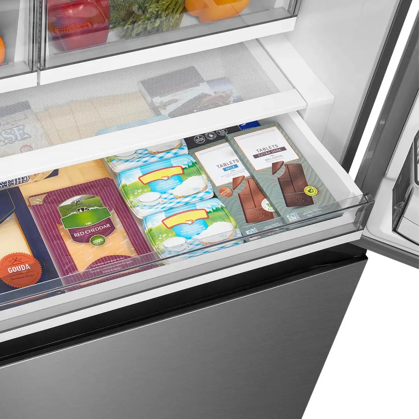 Midea 26,5 pi³ Réfrigérateur porte française profondeur comptoir 36 pouces – Modèle MRF27I4BST - Acier inoxydable - Neuf/Boîte ouverte