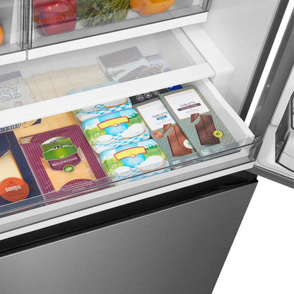 Midea 26,5 pi³ Réfrigérateur porte française profondeur comptoir 36 pouces – Modèle MRF27I4BST - Acier inoxydable - Neuf/Boîte ouverte