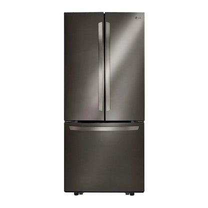LG 21,8 pi³ Réfrigérateur à congélateur inférieur porte française – Modèle LRFNS2200D - Noir inoxydable - Neuf/Boîte ouverte