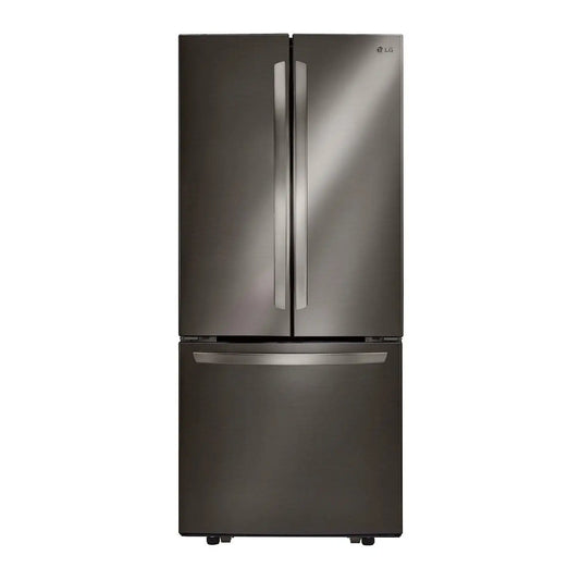 LG 21,8 pi³ Réfrigérateur à congélateur inférieur porte française – Modèle LRFNS2200D - Noir inoxydable - Neuf/Boîte ouverte