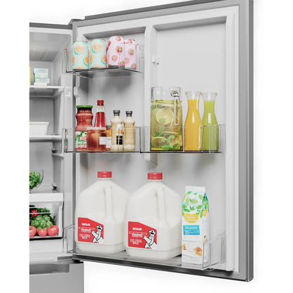 Midea 18,7 pi³ Réfrigérateur à congélateur inférieur – Modèle MRB19B7AST - Acier inoxydable - Neuf/Boîte ouverte
