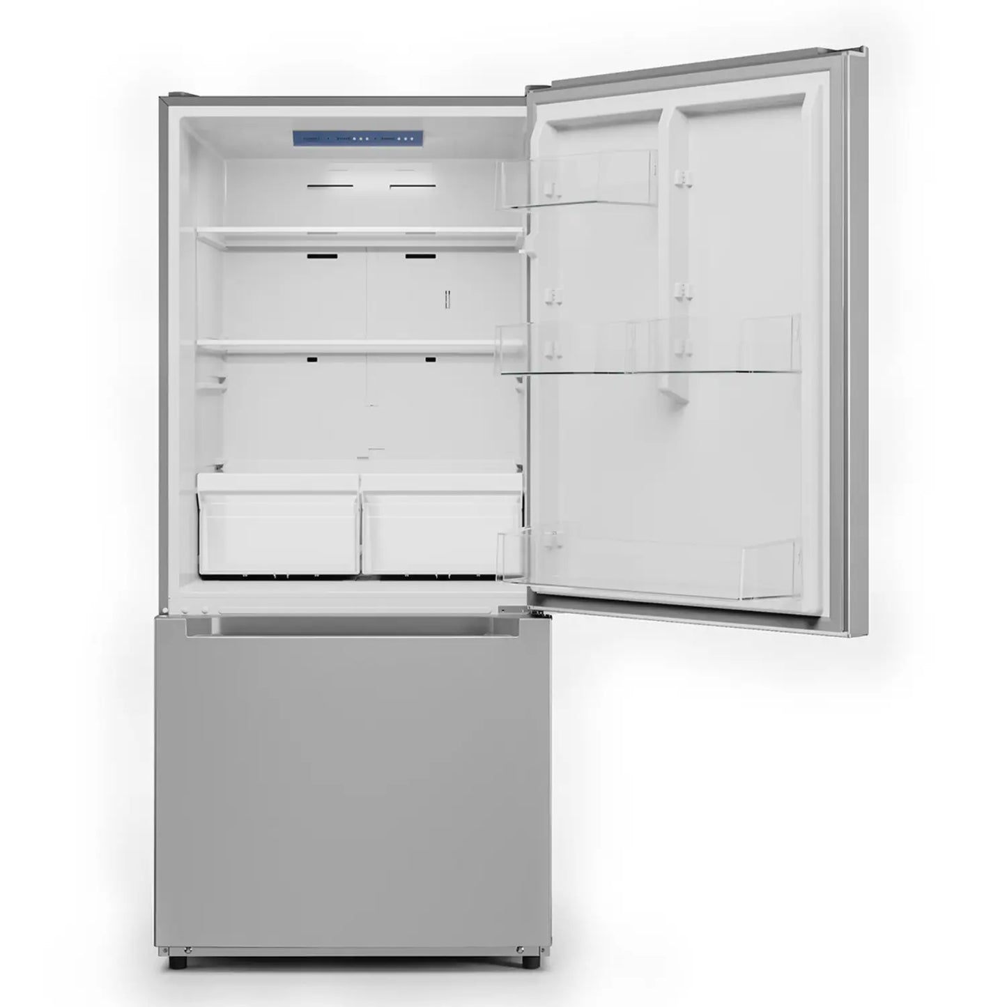 Midea 18,7 pi³ Réfrigérateur à congélateur inférieur – Modèle MRB19B7AST - Acier inoxydable - Neuf/Boîte ouverte
