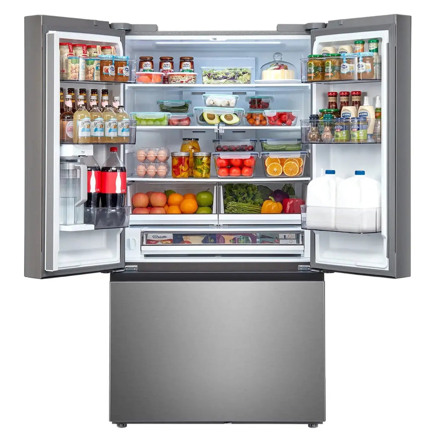 Midea 26,5 pi³ Réfrigérateur porte française profondeur comptoir 36 pouces – Modèle MRF27I4BST - Acier inoxydable - Neuf/Boîte ouverte