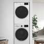 Ensemble Beko Frontal - 24'' 2.3 pi cu Laveuse WFTV10733XC - 24'' 4.5 pi cu Sécheuse Pompe à Chaleur - HPD24414W2 - Blanc