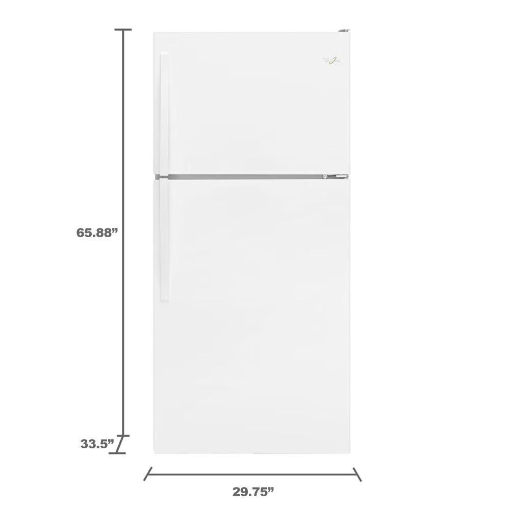 Whirlpool 18 cu. ft. Top Freezer Refrigerator – Model WRT318FZDW – New/Open Box