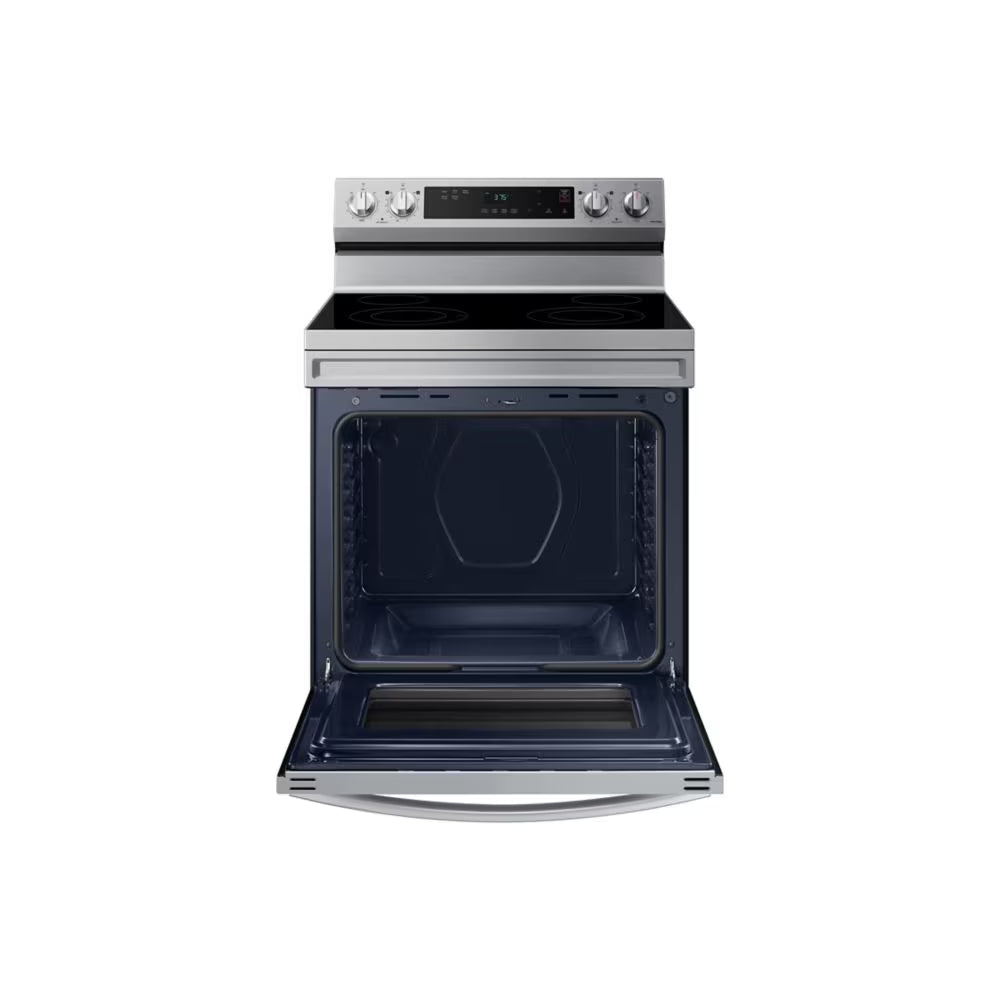 Samsung NE63A6515SS – 30-inch Smart Electric Range, Convection + Air Fry, 6.3 cu. ft., Stainless Steel - New/Open Box