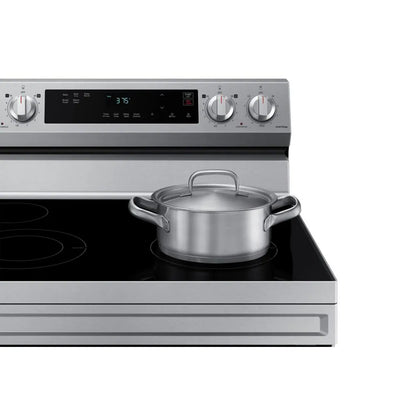 Samsung NE63A6515SS – 30-inch Smart Electric Range, Convection + Air Fry, 6.3 cu. ft., Stainless Steel - New/Open Box