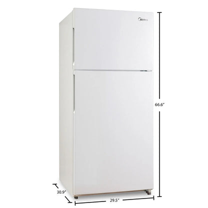 Midea 14,2 pi³ Réfrigérateur à congélateur supérieur 28 pouces – Modèle MRT14B3AWW - Blanc - Neuf/Boîte ouverte