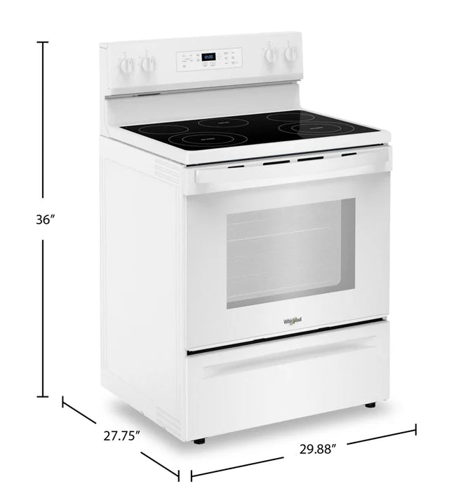 Whirlpool 30 po Cuisinière électrique autoportante – Modèle YWFES3330RW - Neuf/Boîte ouverte